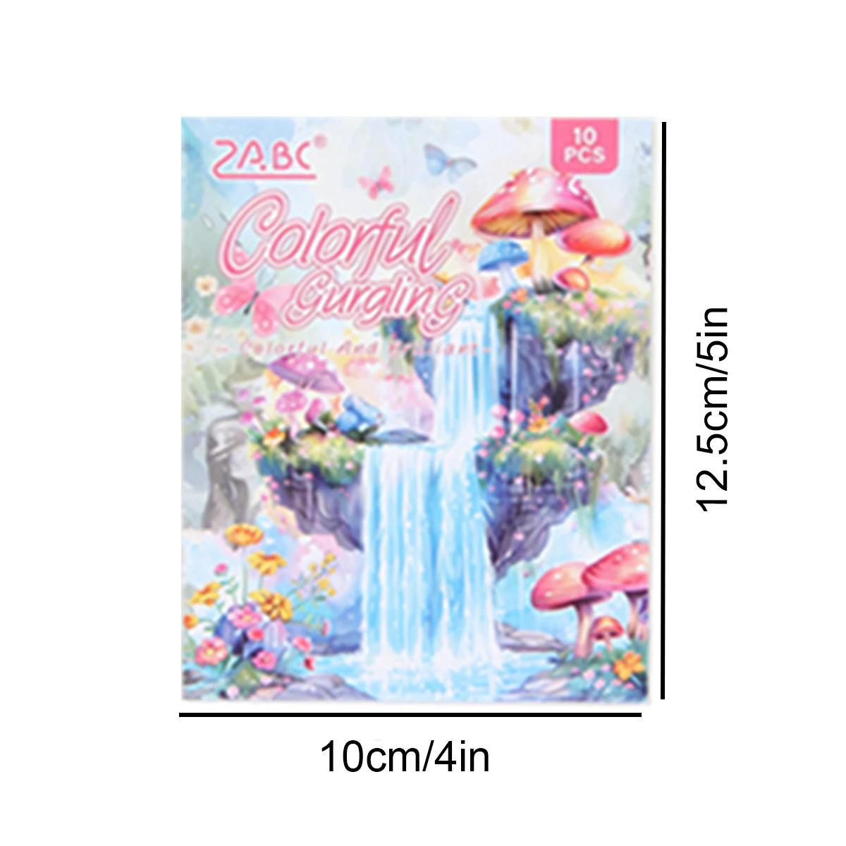 10pcs Landscape Waterfall Pattern Stickers, Fashionable Scenery Theme Stickers, for Journals, Notebooks, Scrapbook Decoration