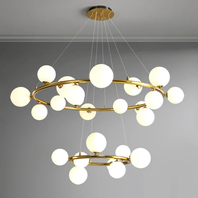 

Modern Creative Transparent Glass LED Ceiling Light Living Room Restaurant Bedroom Kitchen Chandelier Home Decor Pendant Lamp