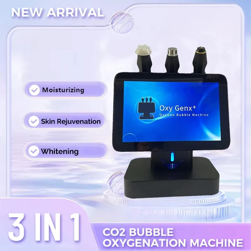 

3 In 1 Ultrasonic RF Oxygen Facial device Skin Care CO2 Oxygen Bubble Exfoliate Oxygen Jet Peel Facial Machine