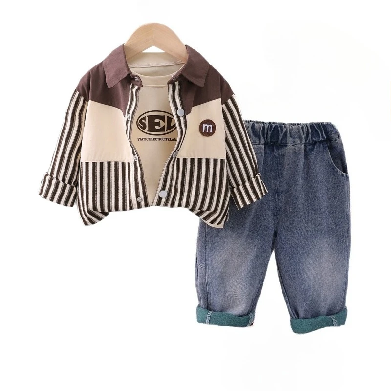 

New Autumn Baby Clothes Suit Children Boys Jacket T-Shirt Pants 3Pcs/Sets Infant Clothing Toddler Casual Costume Kids Tracksuits