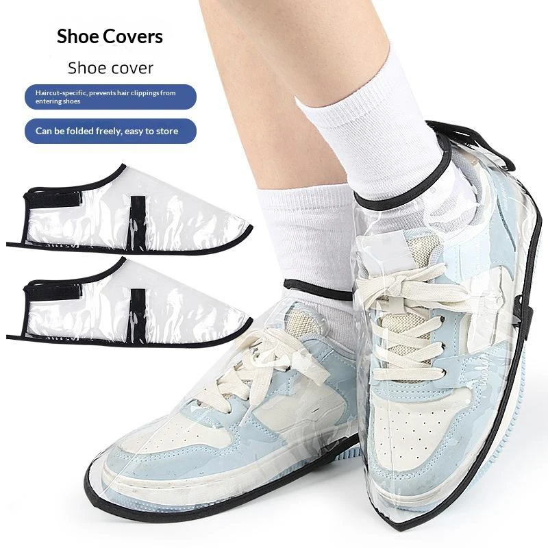 1Pair Shoes Cover Barber Anti-shatter Hair Shoe Cover Transparent Beautiful For Professional Use In Barbershops Solve Pain Point