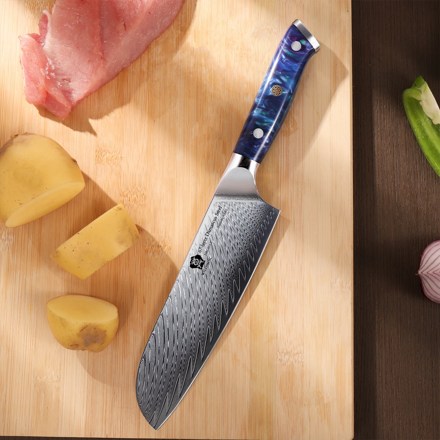 WILDMOK Santoku Knife 7\