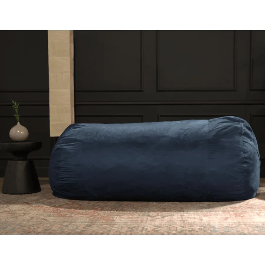 

Marlin 6.5 Foot Suede Cylindrical Bean Bag Midnight Blue