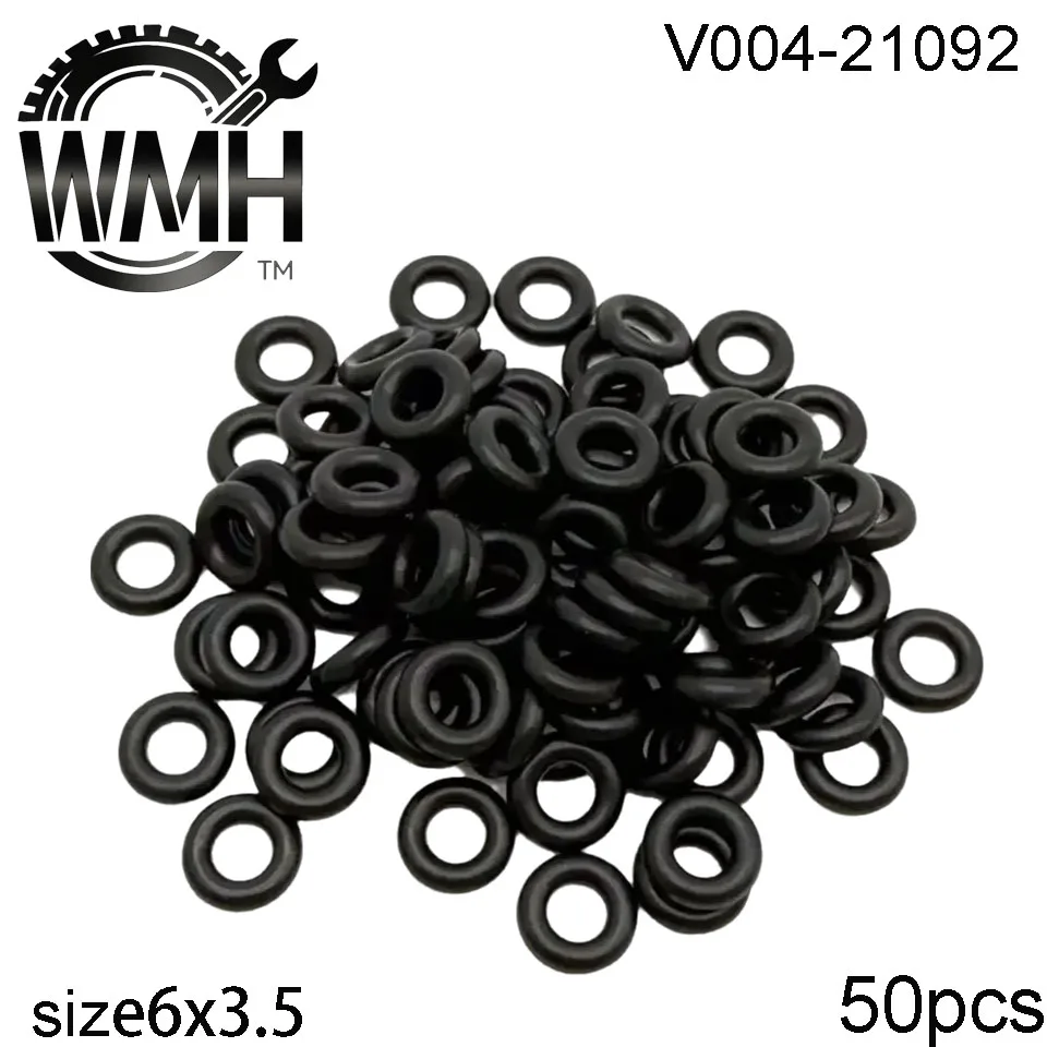 50 Stück Auto-Zubehör Universelles Einspritzdüsen-Reparaturset Gummi-O-Ring 21092 Größe 6x3,5