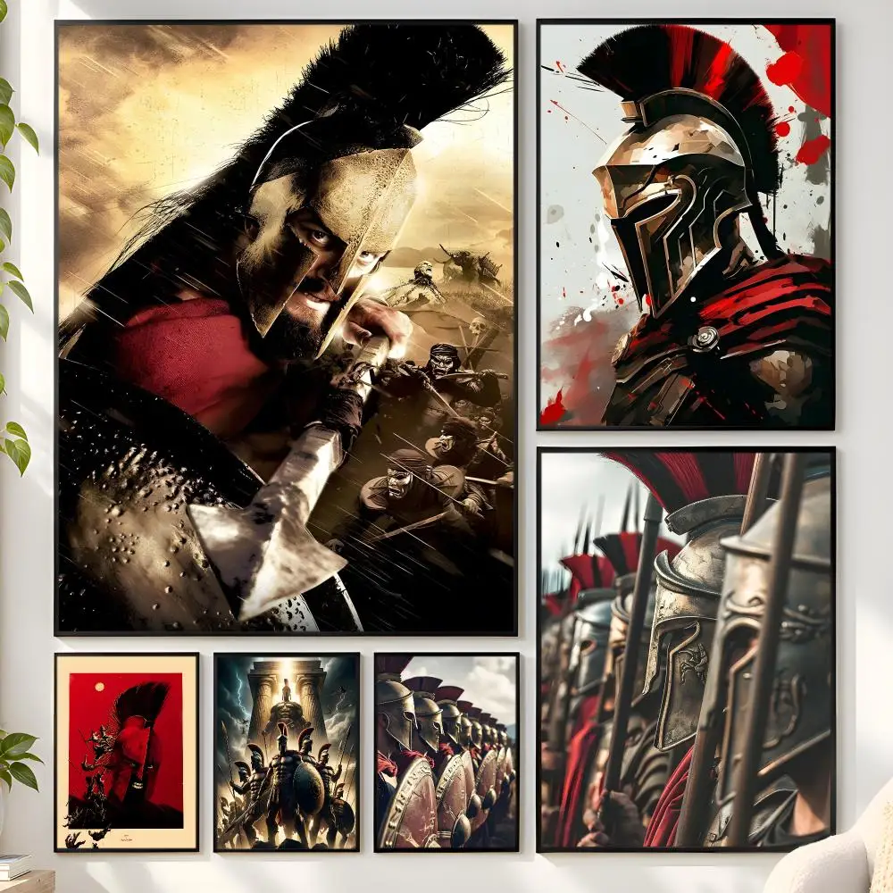 R-Retro 300 Spartans Warrior Last Spartan Poster Matte Wall Peel And Stick Decor Bedroom Living Room Office Dorm Home