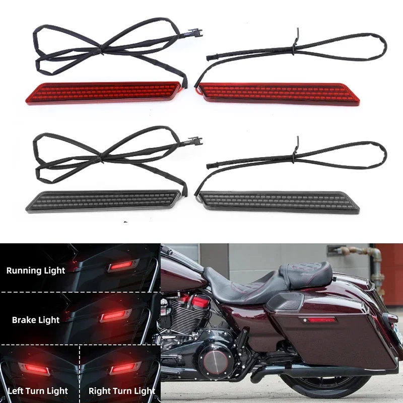 

Motorcycle LED Turn Signal Brake Light Saddlebag Latch Tail Lamp For Harley Touring Electra Glide Road Glide CVO Limited 14-22