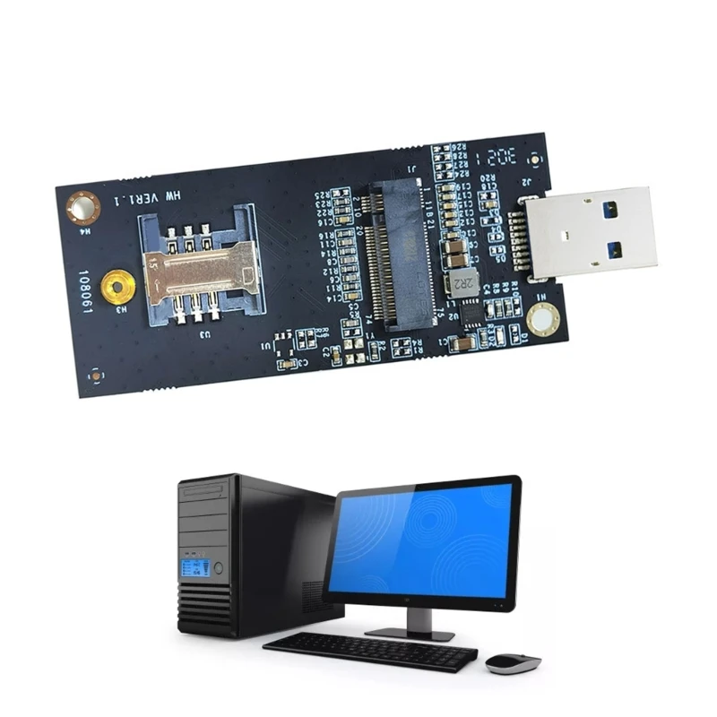 Wlan wwlan-デスクトップ/ラップトップPC用アダプター,4g-lteモジュール,m2 usb3.0,d5811e dw5816e em7455 L860-GL wwan