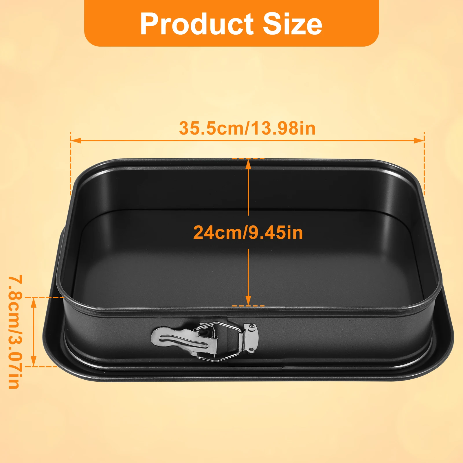 Springform Pan Metal Non-Stick Roasting Pan Square/Rectangle Desserts Cake Pan Mould Removable Bottom Bread DIY Pastry Pan Dish