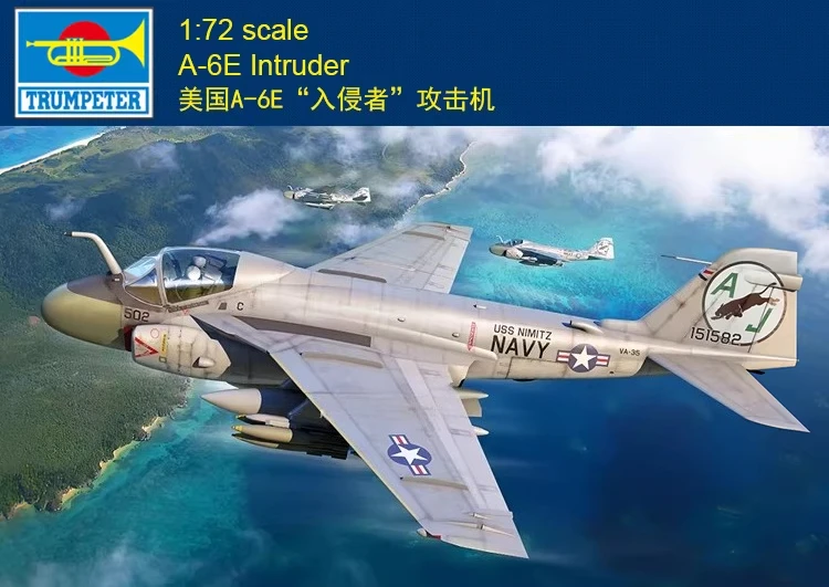 

Trumpeter 1/72 01641 A-6E Intrument, военная сборка масштабной модели, комплект игрушек «сделай сам», для коллекции, подарок на день рождения