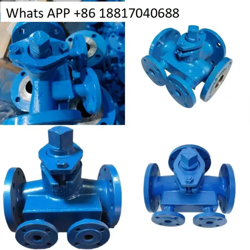 BX44W-16C asphalt special cast steel flange insulation three-way plug valve/BX43 two-way pneumatic cock