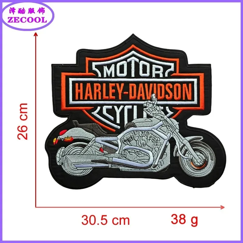 Embroidered Punk Eagle Patche Armband Backpack Badge Hook Backing for Clothing For Harley Davidson Motorcycle parts view 3