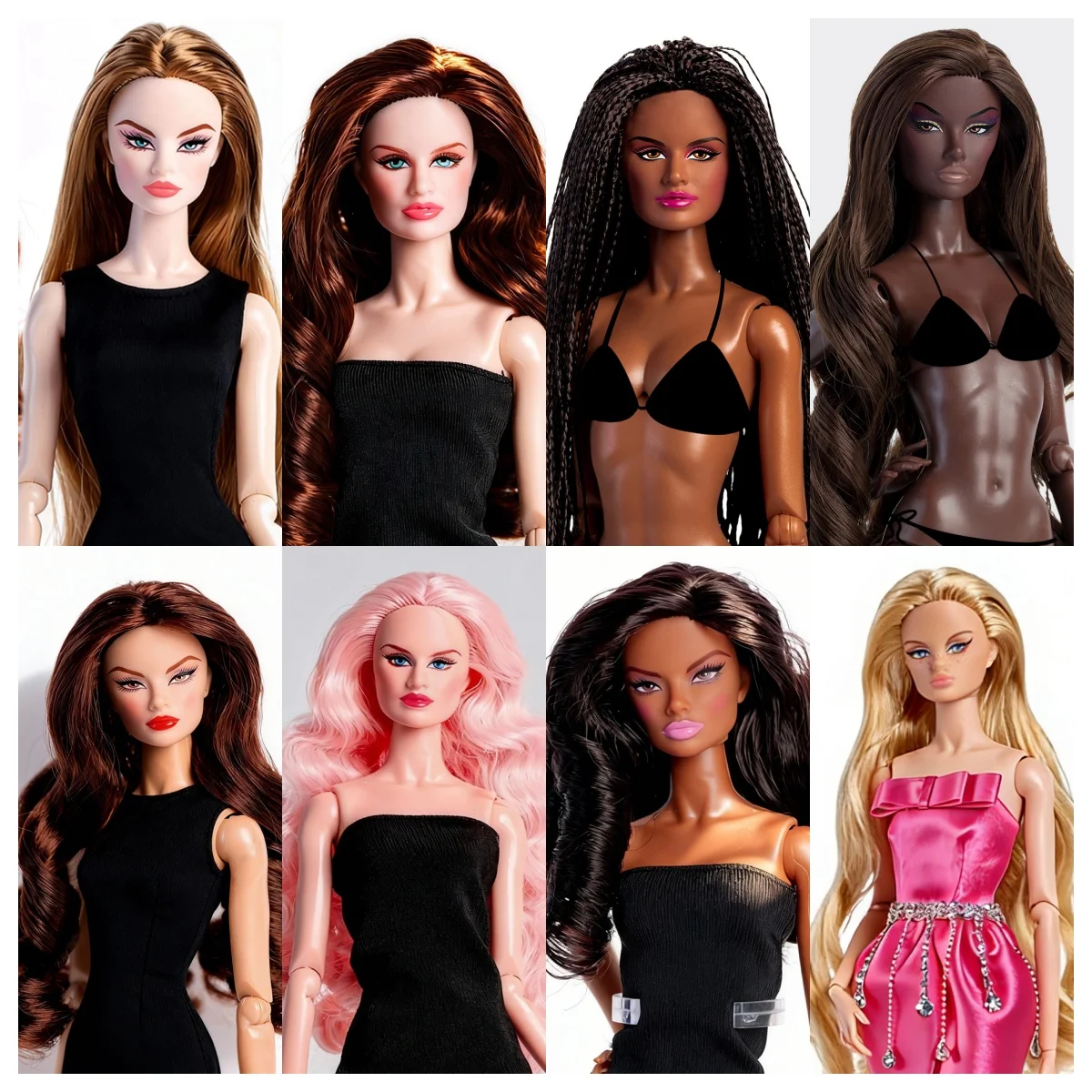 

Xianxian princess Supermodel doll / 32cm nude doll with white skin wine red brown hair / 12 joint movable body + head / 1/6 doll