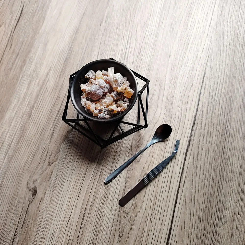 Lemon Scented Frankincense Resin Incense Burner Gift Set Natural Frankincense for Meditation Yoga Church Christmas Birthday
