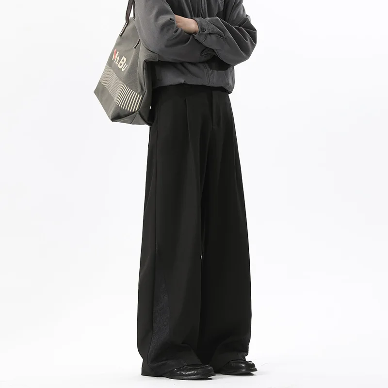 Spliced Suit Pants Spring New Fashionable Comfortable All-matching Solid Simple Casual Loose Casual Woman Cotton Cool