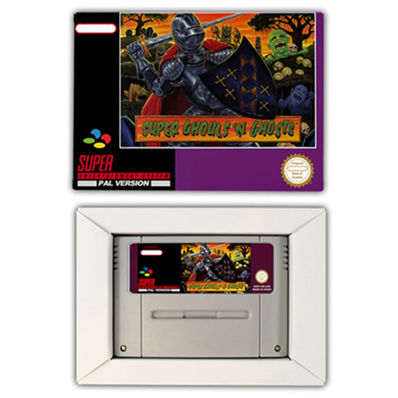 خرطوشة ألعاب الفيديو مع صندوق لsnes ، خرطوشة ألعاب الفيديو 16 بت ، ألعاب سوبر غيس ، الأوروبي ، بال ، الولايات المتحدة الأمريكية ، ntsc