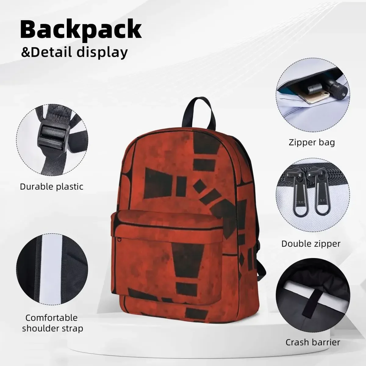 RUST Woman Backpacks Boys Girls Bookbag Waterproof Students School Bags Portability Travel Rucksack Shoulder Bag