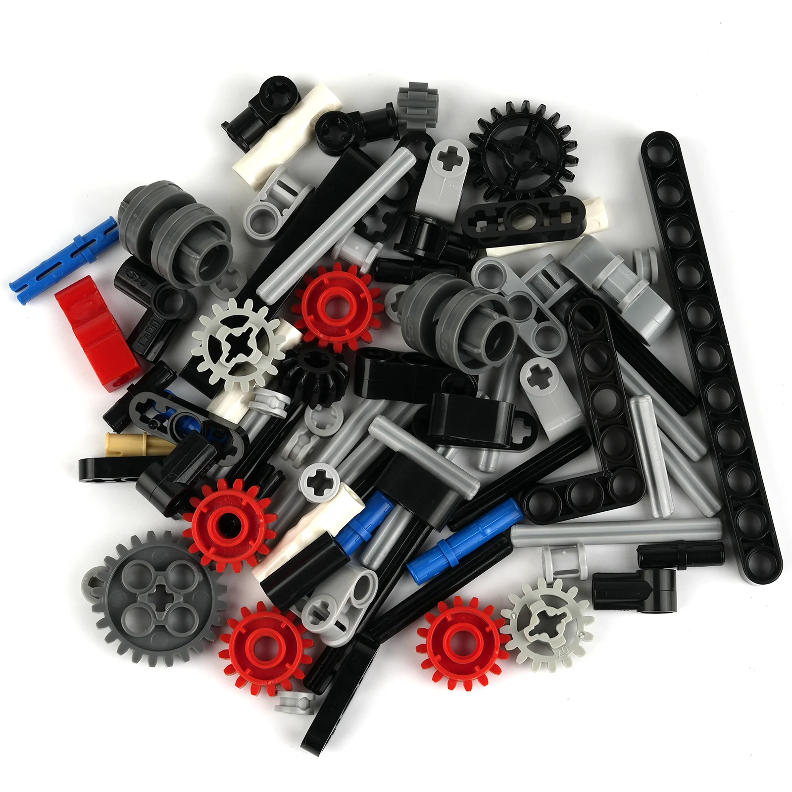 MOC High-Tech 4 Speeds Gearbox Model DIY Manual Transmission Kit Compatible with Popular Building Blocks Brands M Motor Technica