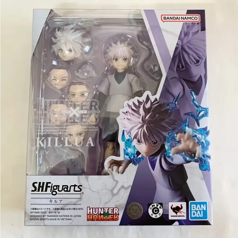 

In Stock BANDAI Original SHF Killua Zoldyck HUNTER×HUNTER Anime Figure Movable Model Toy Collectible Ornaments Gift Children