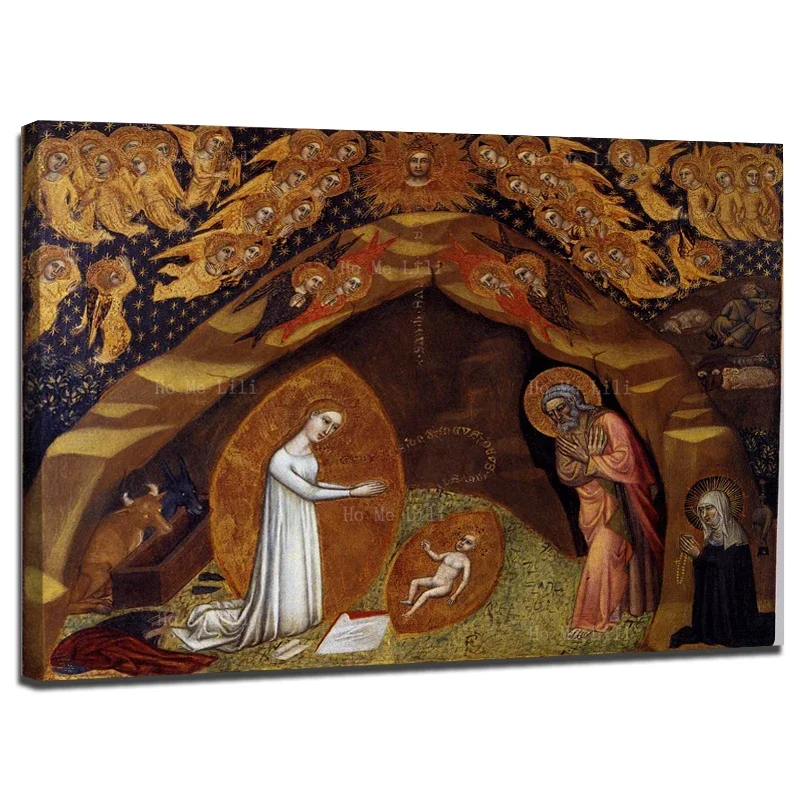 St. Bridget Vision The Nativity Holy Family Jerome Frances Virgin And Child Canvas Wall Art By Ho Me Lili For Bedroom Home Decor