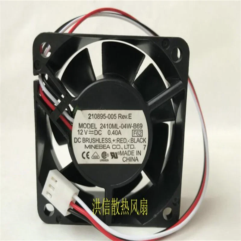 Original NMB 2410ML-04W-B69 DC12V 0.40A 6025 3 wire cooling fan