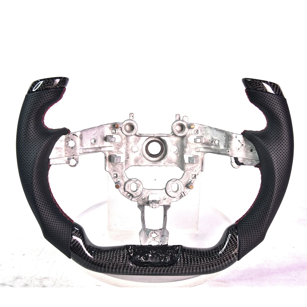 Suitable for Kiastinger LED Forged Carbon Fiber Steering Wheel Modification, Perforated Leather Sports Styling Customization