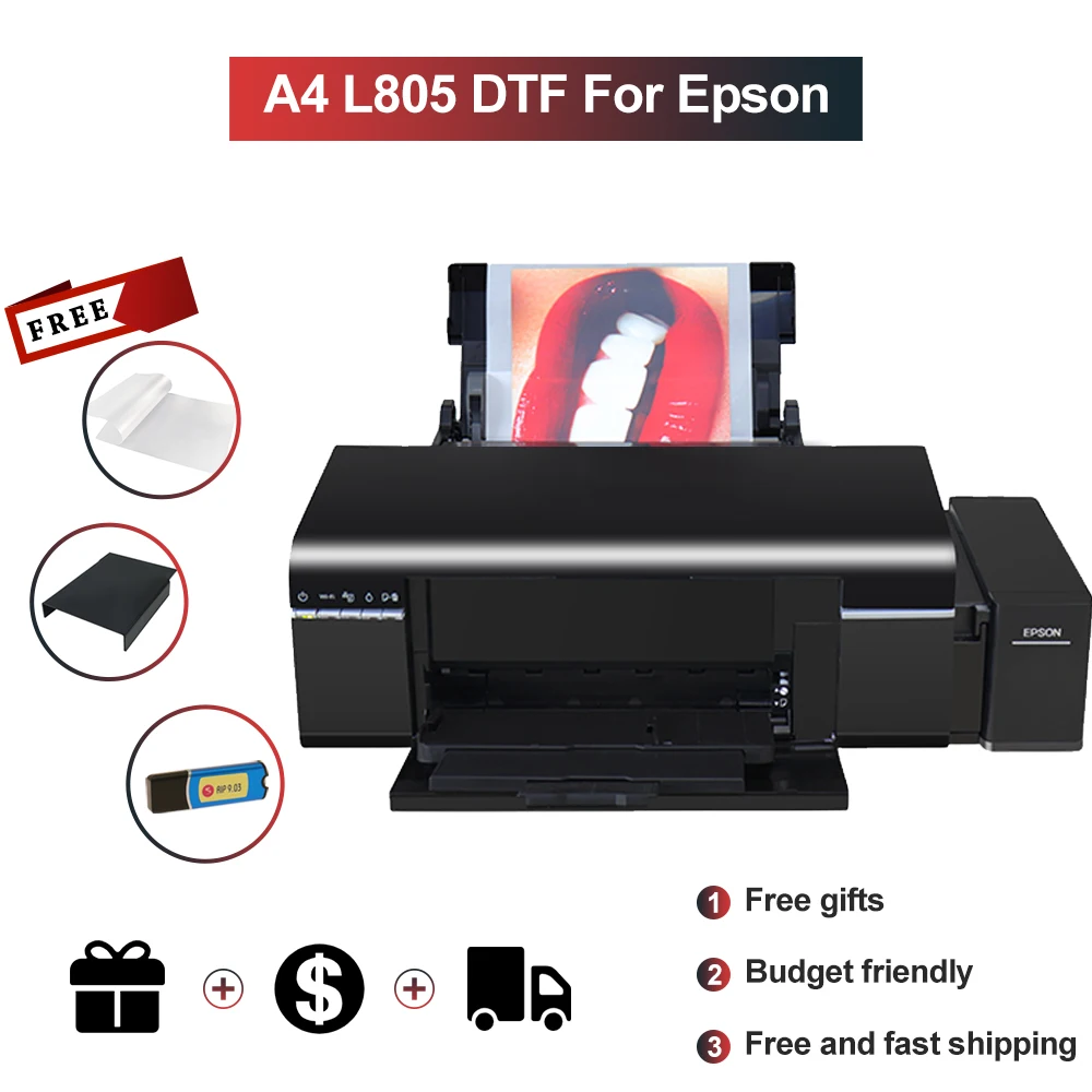 Dtf Printer Machine A4 Voor Epson L805 Dtf Direct Overdracht Film Printer Voor Kleding Textiel Voor Dtf T-Shirting drukmachine