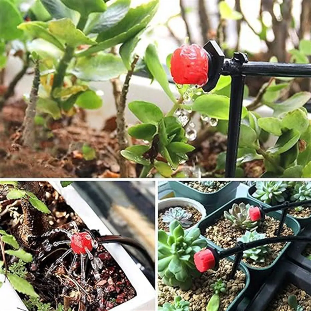 RANA 500PCS Garden Eight-Hole Adjustable Drippers, Garden Irrigation Nozzles, Courtyard Greenhouse Watering Nozzles