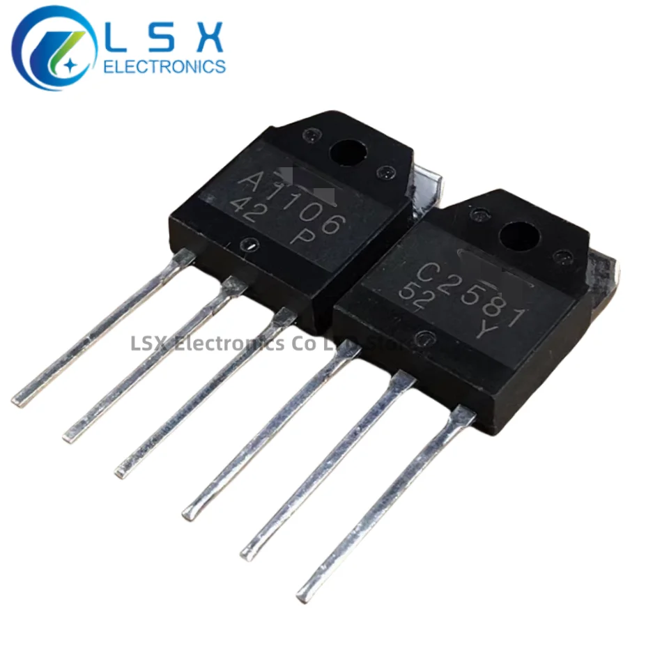 New Original 5Pairs(10PCS) 2SA1106 A1106 + 2SC2581 C2581 OR 2SA1105 + 2SC2580 OR 2SA1104 + 2SC2579 TO-3P AUDIO POWER AMPLIFIER