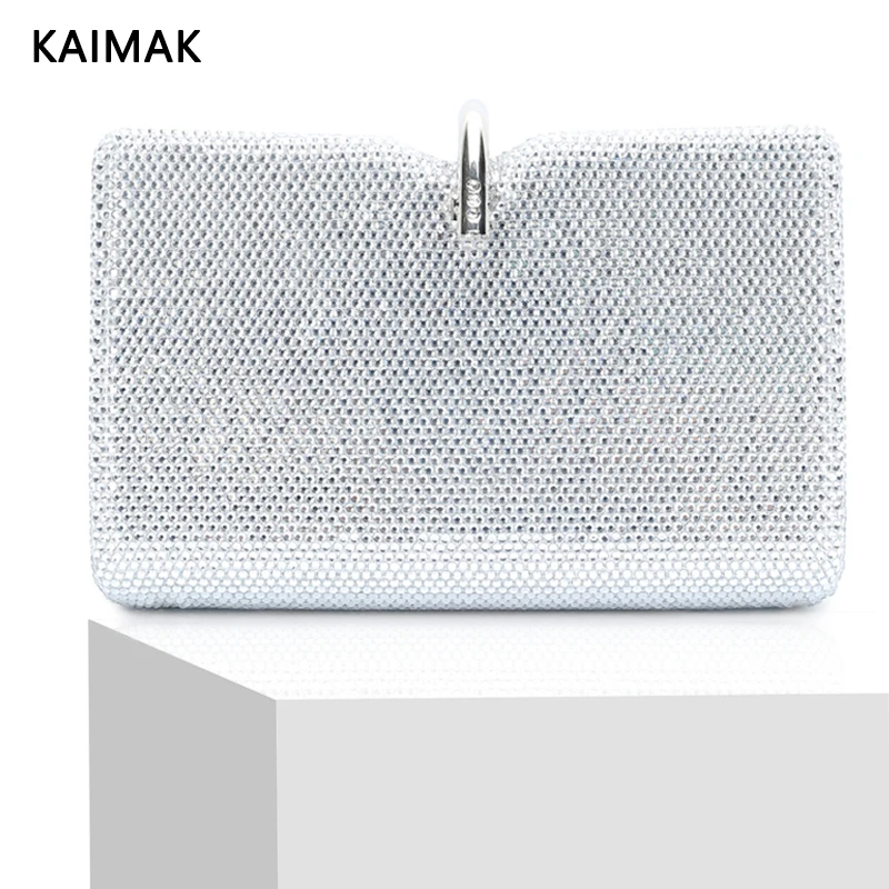 

2024 Fashion Brand Latest Design Luxury Women Bag Wedding silver Evening Bag Christmas Gift Crystal Diamond Dinner Clutch Bag