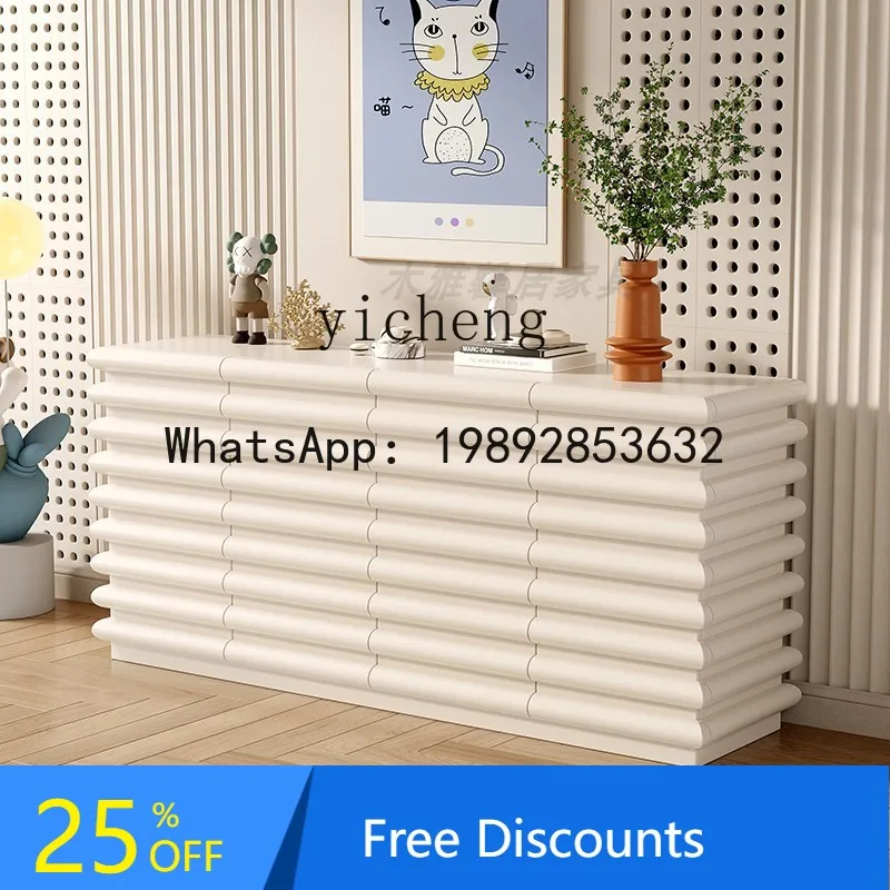 

LYY Кремовый стиль Входной шкаф Домашний шкаф для обуви Минималистичный бытовой шкаф для хранения Современная гостиная Встроенный шкаф для сувениров