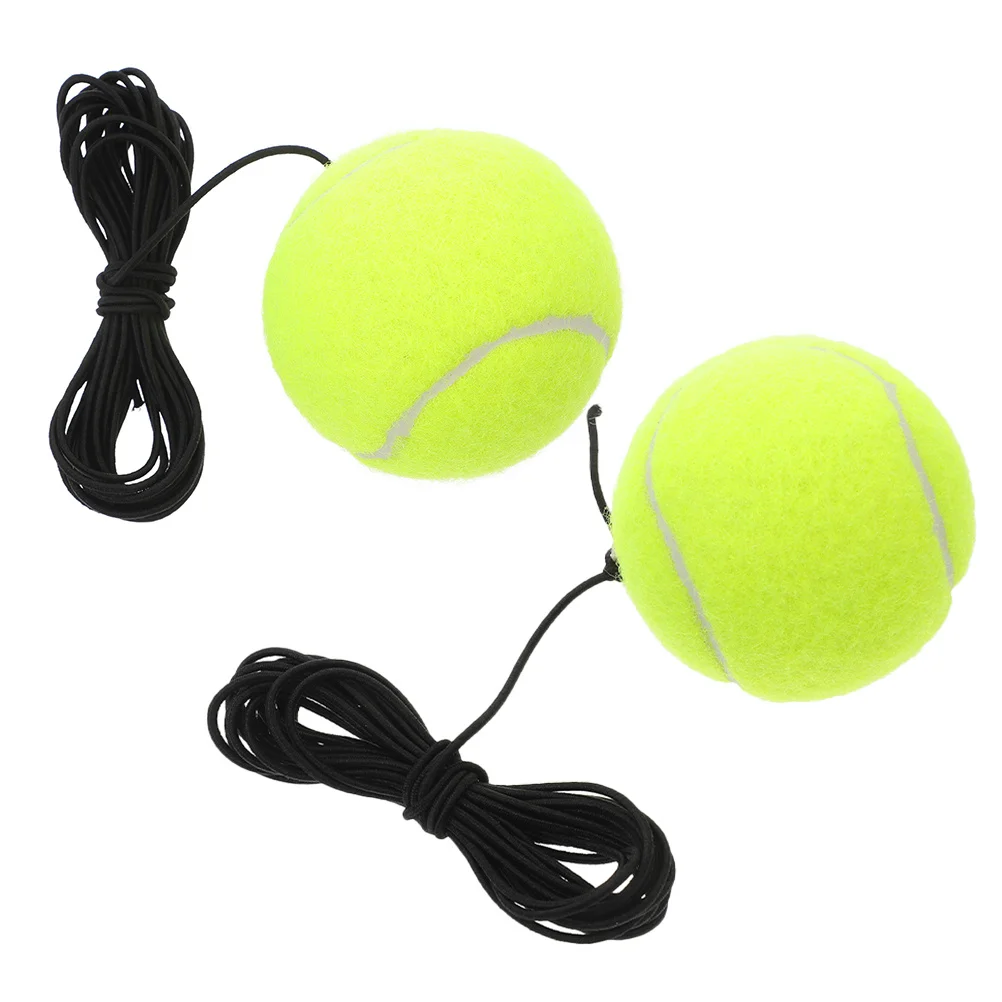 Équipement d'entraînement de Tennis Compact avec balle en corde élastique, 2 pièces, idéal pour une pratique indépendante, améliore la flexibilité et les yeux des mains