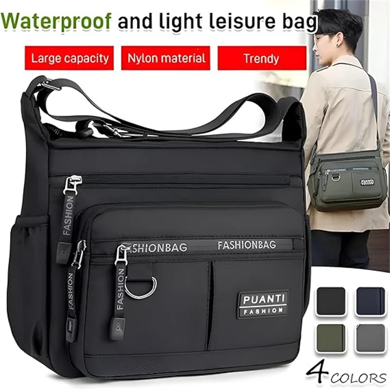 2023 Men\'s Messenger Bag Crossbody Shoulder Bags Men Small Sling Pack For Work Business Waterproof Oxford Packs Satchel Purse