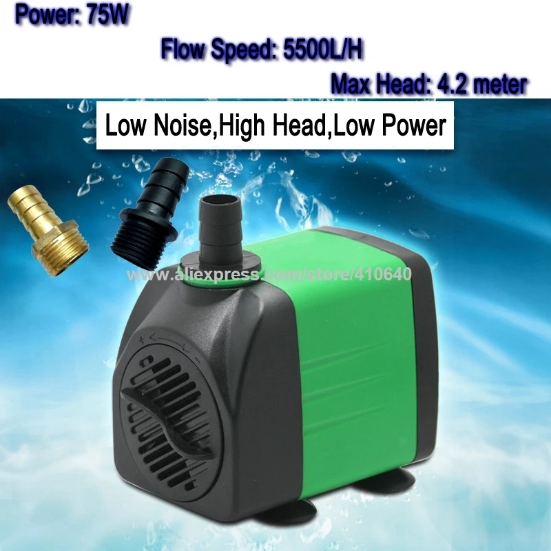 

75W 4.2 m Head 5500 L Per Hour Submersible Pump for CNC Router Spindle Recycling Water Cooling Pump For CNC and Laser Machine