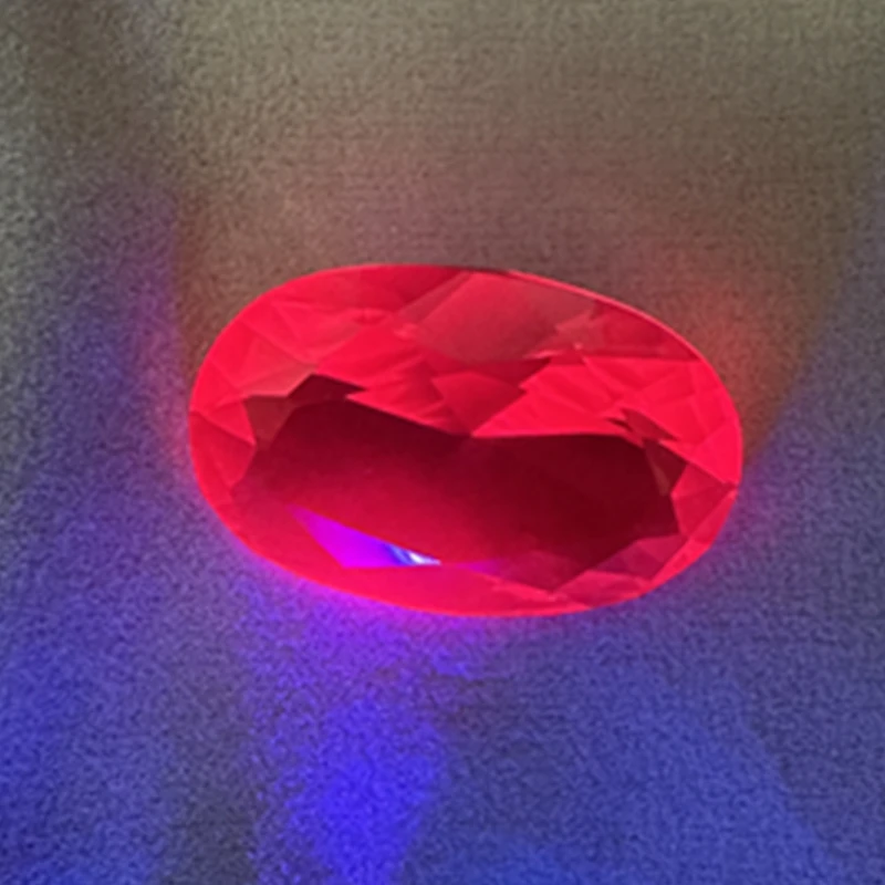 Grande rubino 13x18mm 15.0ct forma ovale gemma sciolta per la creazione di gioielli fai da te superato gemma di prova UV