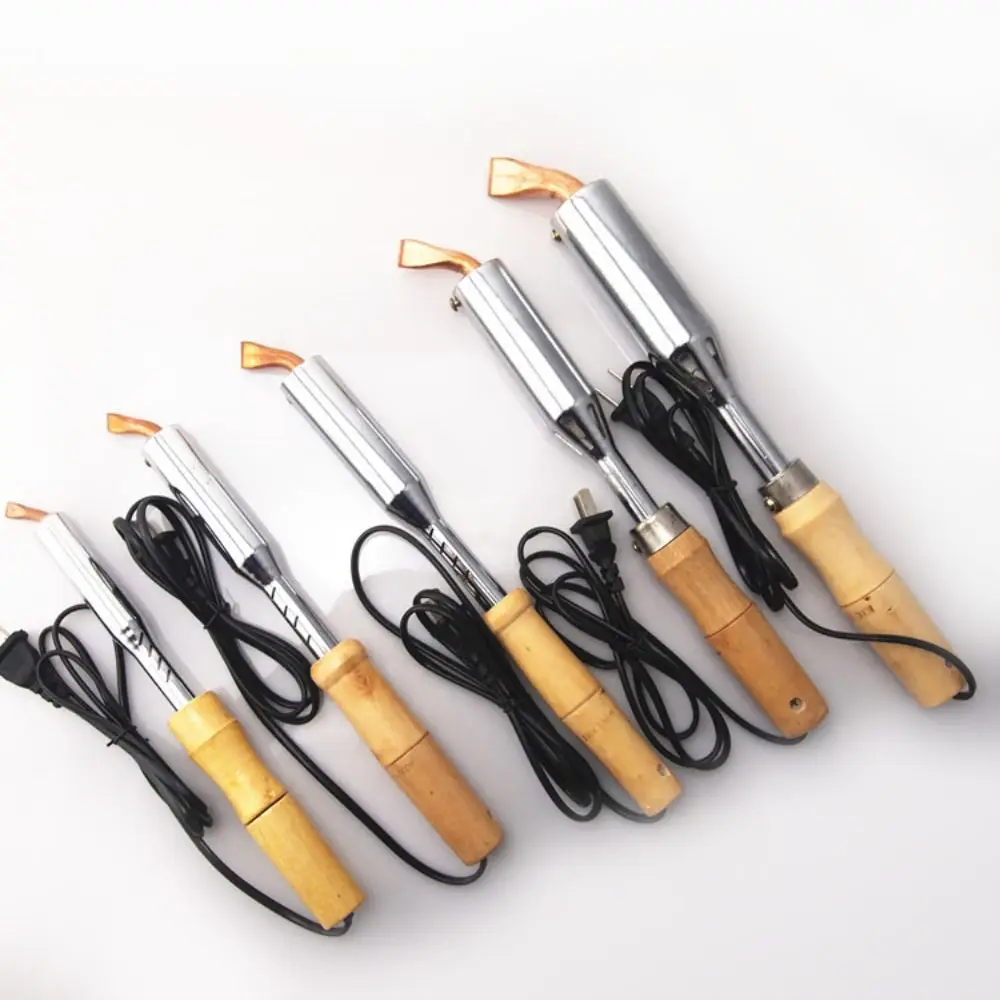 Mini 220V Pointed End 30W/40W/60W/80W/100W Adjustable Temperature Solder Supply Electric Soldering Iron Wooden Handle