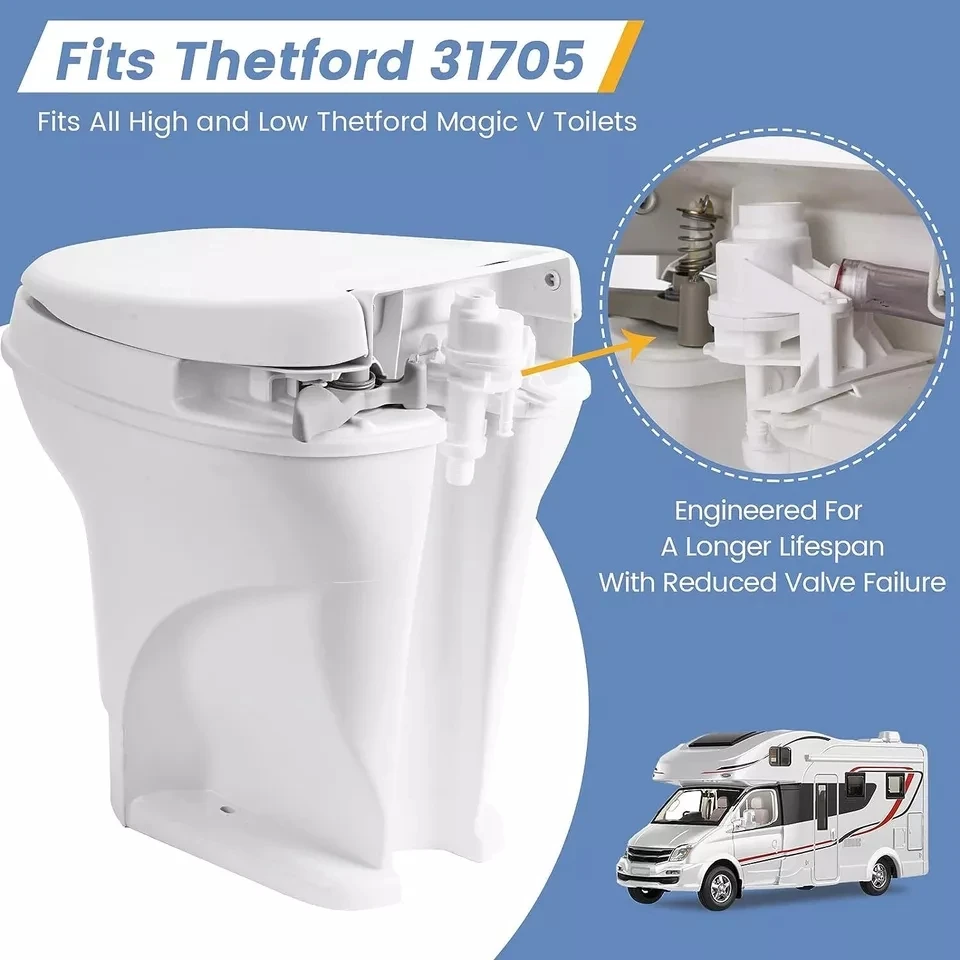 Toilet Water Valve Replacement Part Upgraded For Thetford Aqua Magic V # 31705 For RV