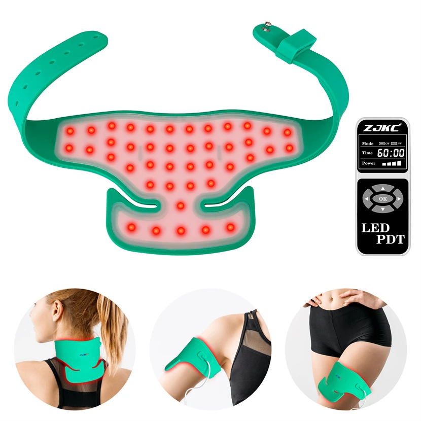 

ZJKC LED Phototherapy Belt for Neck 660nm 850nm 940nm Red LED Light Therapy Ankle Wrap for Arthritis Sports Injury Pain Relief