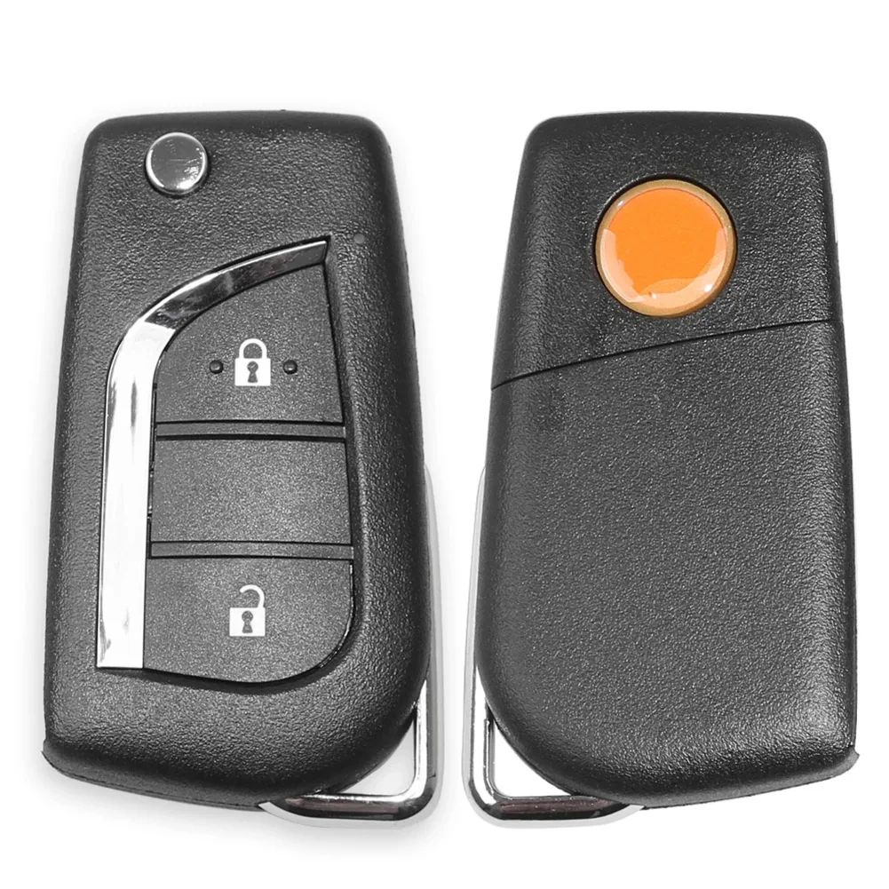 Para XKTO01EN Universal Wire Remote Key Fob 2 Botões para Tipo de Chave VVDI