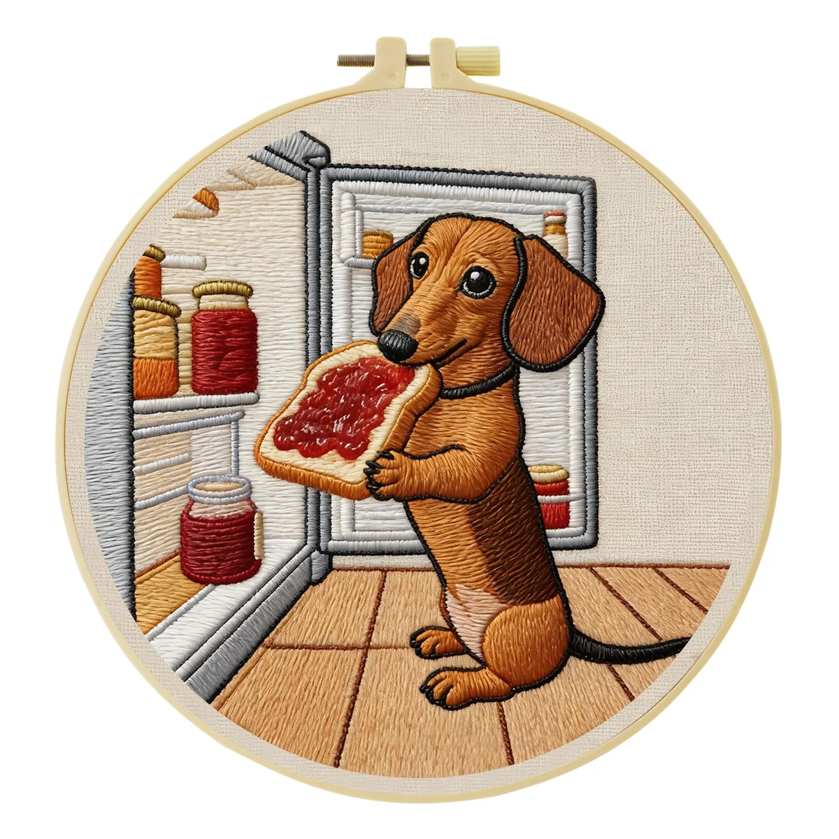 1 Stück DIY Tier-Stickerei-Werkzeugset für Anfänger, Heim-Nähhandarbeits-Set, Stickerei-Set, Geschenk, Muster, Handgemacht – Detail 6