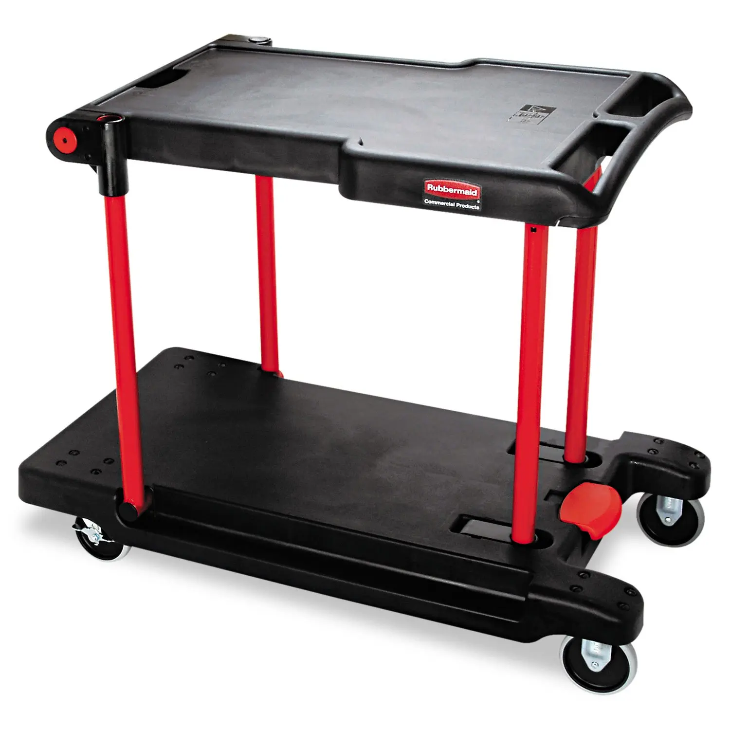 Convertible Utility Cart/Platform Truck Combination, 400 lb. Capacity, Black, for Warehouse/Garage/Cleaning/Maintenance