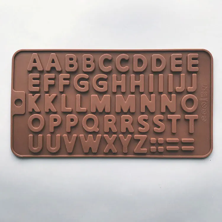 3D Silicone Mold DIY Alphabet Letter Number Chocolate Candy Mould Resin Plaster Clay Molder Baking Tool Cake Decoration