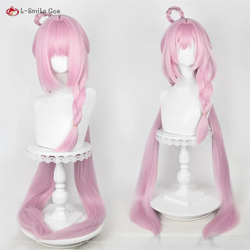 Game WigsCosplay Nieuwe Huid Elysia Cosplay Pruik 110 cm Roze Pruik Hittebestendige Synthetisch Haar Party Anime Pruiken Pruik Cap