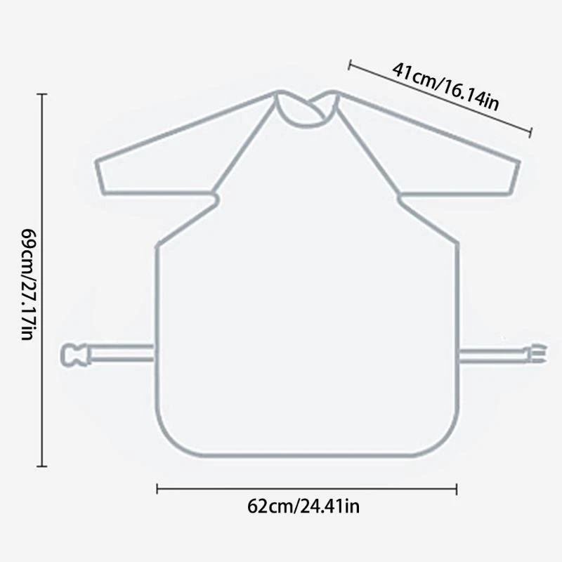 مريلة تغذية الأطفال J15U بأكمام من البوليستر من عمر 6 أشهر إلى 3 سنوات #6
