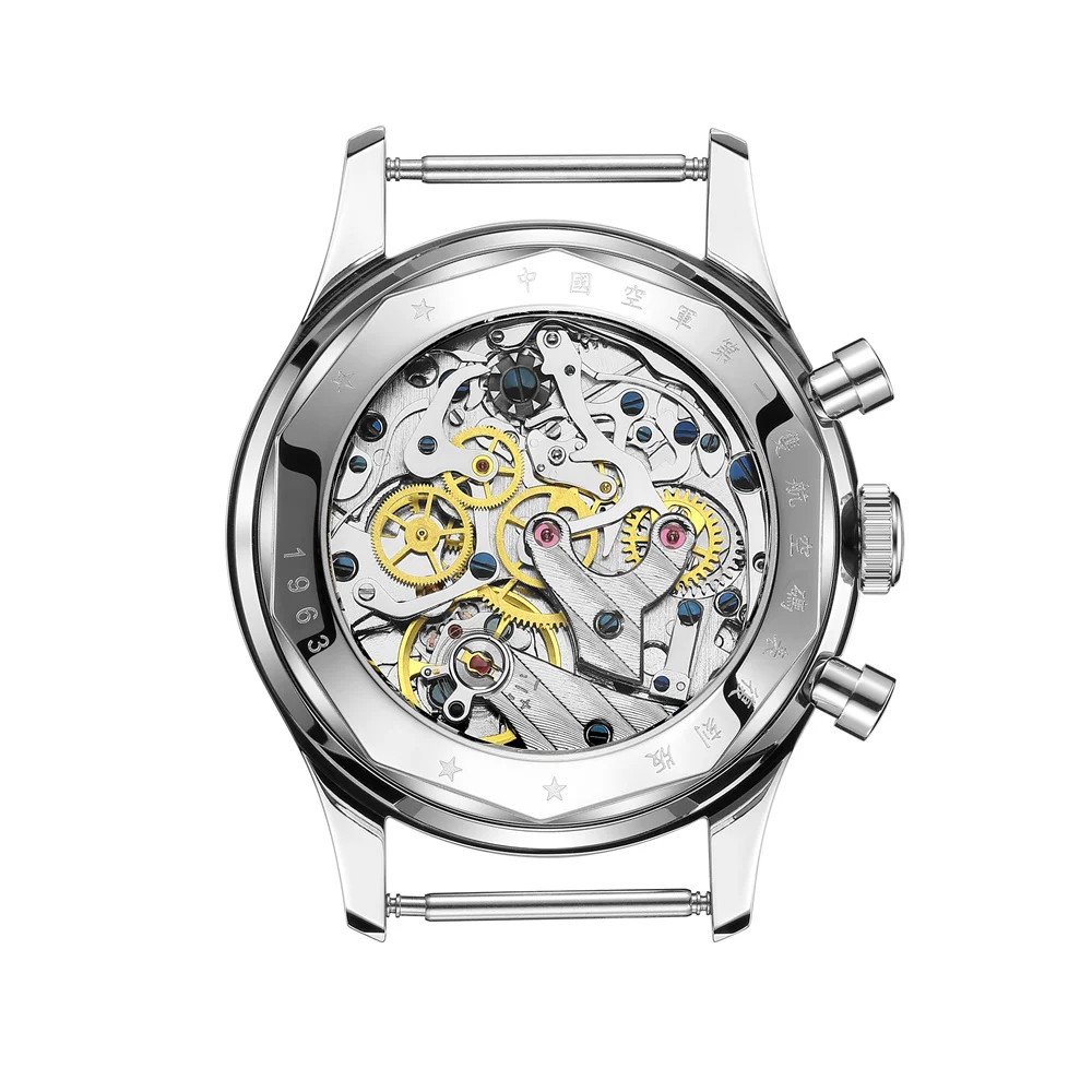 SEAKOSS 1963 Chronograph Men's Mechanical Pilot Watch 38mm Seagull Movement ST1901 Air Force Sapphire with Luminous Reloj Homber