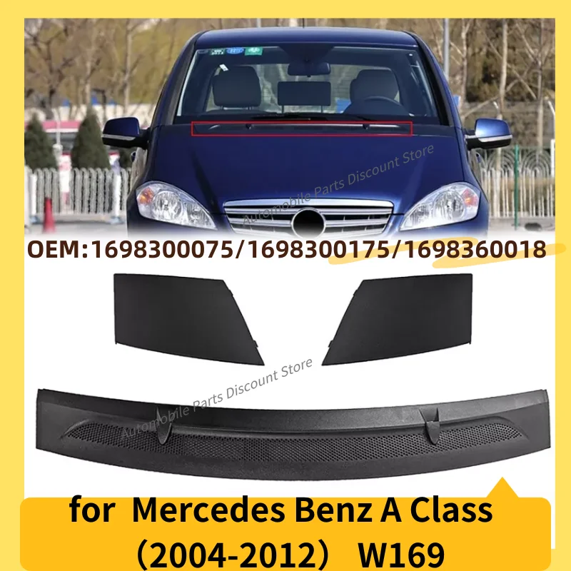 for 2004-2012 W169 Mercedes Benz A Class A150 A160 A170 A180 A200 Front Hood Vent Cover Grille 1698300075 1698300175 1698360018