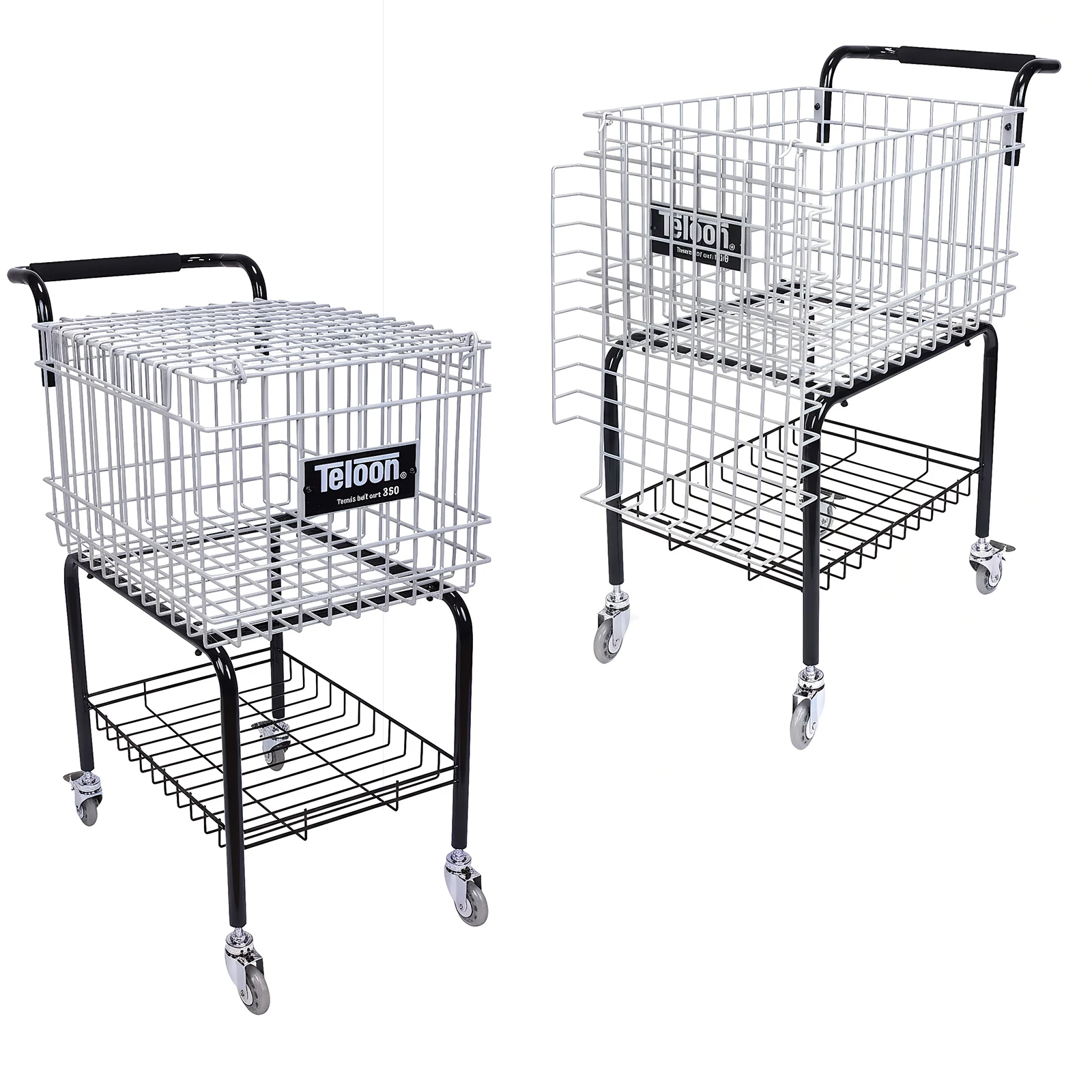 

Training Ball Pickup Basket Holds 350 Balls Large Capacity Sports Ball Storage Cart for Tennis/Pickleball/Baseball/Softball