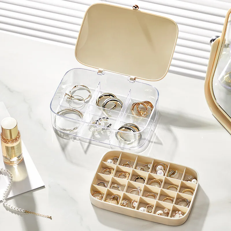 1pcs Jewelry Storage Box Multifunctional Household Dressing Table Jewelry Ring Multi-layer Storage Box