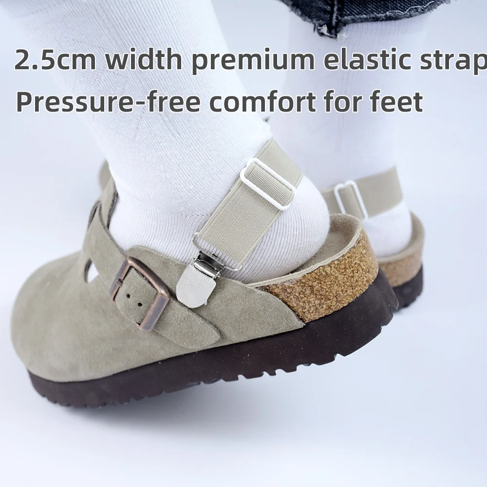 Nieuwe 2 Stuks Elastische Anti-Losse Schoenen Hak Bandjes Riemen Verstelbare Lengte Antislip Bonds Met Clip Sluiting stropdas Verbreden Schoenveters