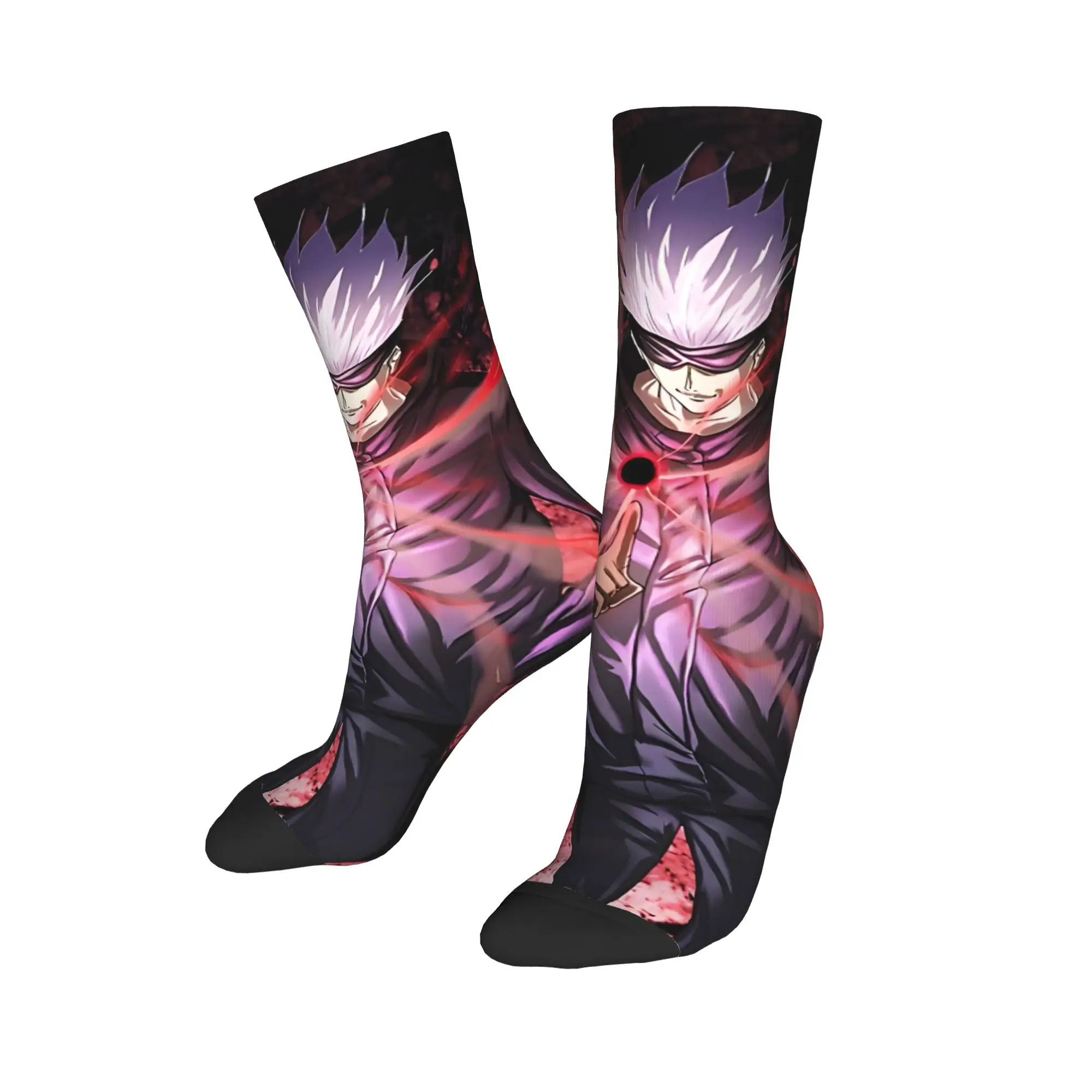 Funny Sock Bandai Jujutsu Kaisen Iconic Style Hip Hop Seamless Pattern Printed Men Crew Socks Novelty Men's Socks