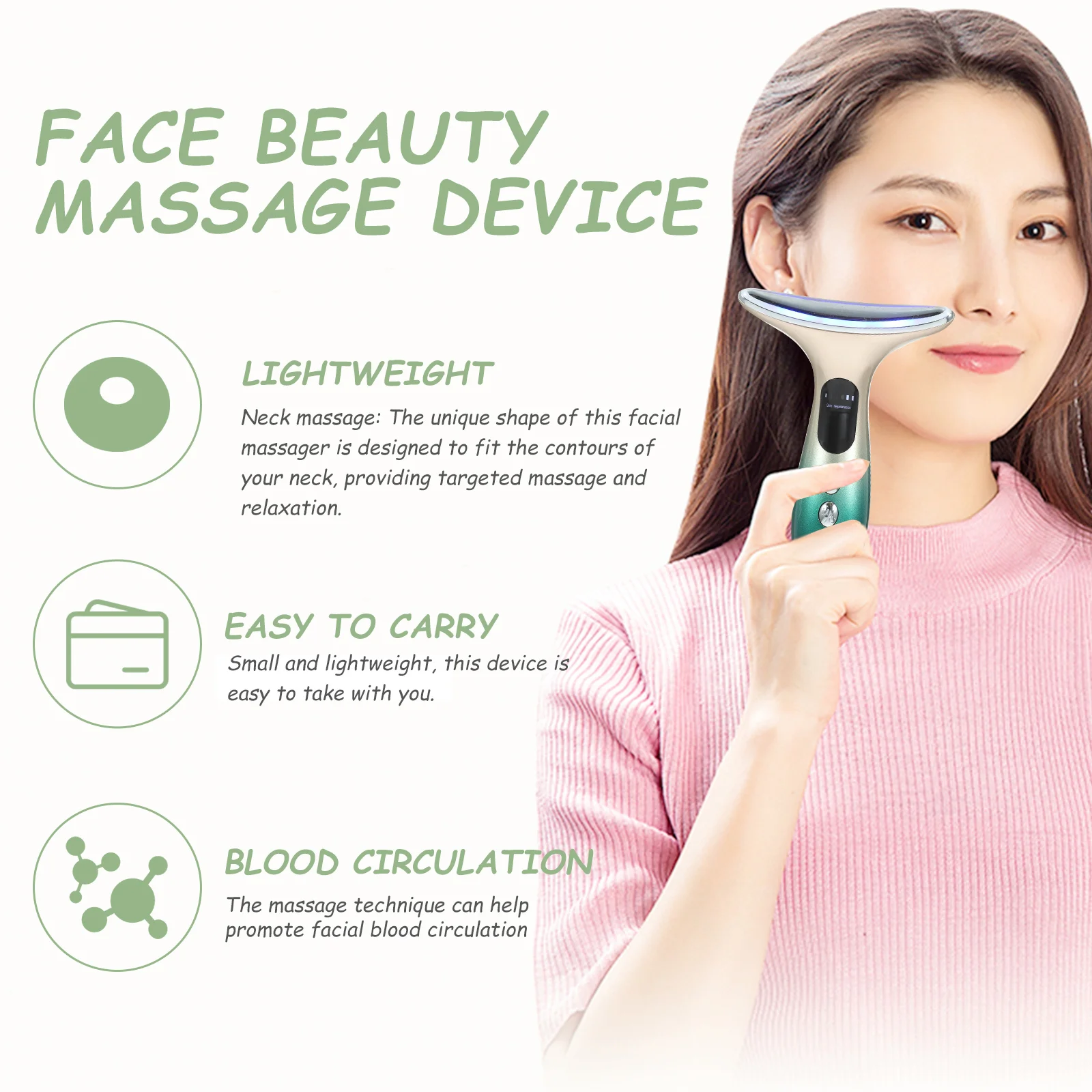 美顔器マイクロカレントデバイス二重あごリデューサー首のしわ除去リフティング引き締めスキンケアツール